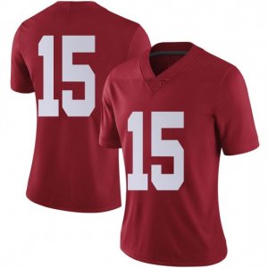 NCAA Women's Alabama Crimson Tide #15 Jalen Milroe Stitched College Nike Authentic No Name Crimson Football Jersey LQ17P56XV